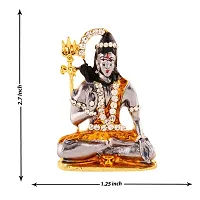 Lord Shiva Statue Figurine Blessing Sitting Pose. .Used For Home/Offices  Car/Study Table And Small Temple-thumb1