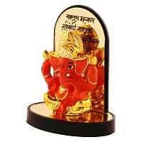 Lord Ganesha Idol  For Car Dashboard With Beautiful Stand, Hindu Figurine Show Peace Murti Idol Statue For Office Or Home-thumb3