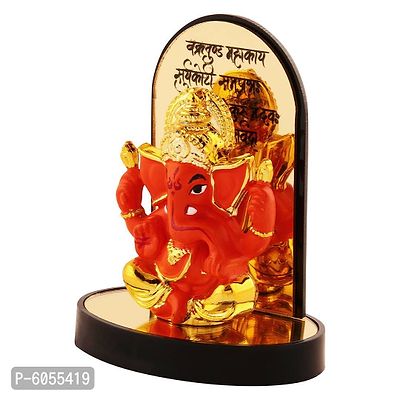 Lord Ganesha Idol  For Car Dashboard With Beautiful Stand, Hindu Figurine Show Peace Murti Idol Statue For Office Or Home-thumb4