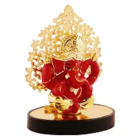 Lord Ganesha Idol  For Car Dashboard With Beautiful Stand, Hindu Figurine Show Peace Murti Idol Statue For Office Or Home-thumb2