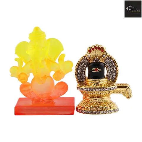 Shivling and Lord Ganesh Idols Combo