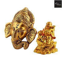 Ganesh Bhagwan Face Ganesha Statue Ganpati Murti For Home Home Office Decor And Feng Shui Laughing Buddha-thumb2