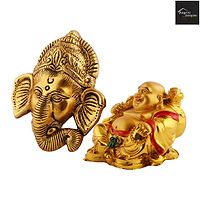 Ganesh Bhagwan Face Ganesha Statue Ganpati Murti For Home Home Office Decor And Feng Shui Laughing Buddha-thumb3