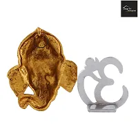 Ganesh Bhagwan Face Ganesha Statue Ganpati Murti For Home Home Office Decor And Sliver Cotting Car Dashboard Idols And Om-thumb2