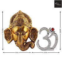 Ganesh Bhagwan Face Ganesha Statue Ganpati Murti For Home Home Office Decor And Sliver Cotting Car Dashboard Idols And Om-thumb1