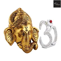 Ganesh Bhagwan Face Ganesha Statue Ganpati Murti For Home Home Office Decor And Sliver Cotting Car Dashboard Idols And Om-thumb3