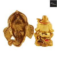 Ganesh Bhagwan Face Ganesha Statue Ganpati Murti For Home Home Office Decor And Feng Shui Laughing Buddha-thumb3