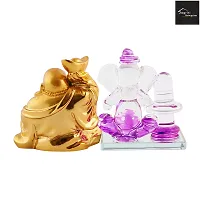 Beautiful  Crystal Lord Ganesha Idol For Home Temple Office Decoration And Buddha-thumb2