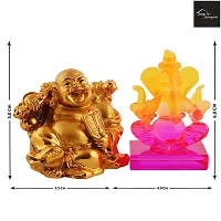 Beautiful  Crystal Ganesh Statue Religious Idol Showpiece Figurines And Laffing Buddha-thumb1