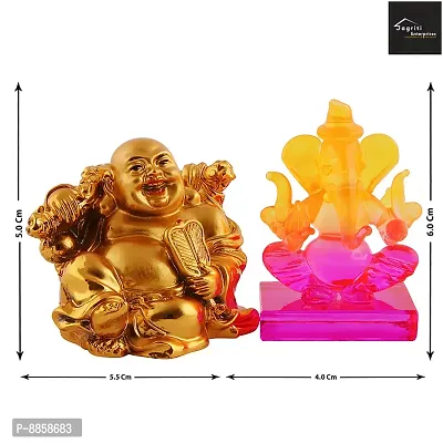 Beautiful  Crystal Ganesh Statue Religious Idol Showpiece Figurines And Laffing Buddha-thumb2