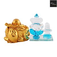 Beautiful  Crystal Lord Ganesha Statue For Home Temple Decoration And Laughing Buddha-thumb2