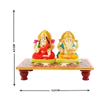 Trendy Lakshmi Ganesh Ji Marble Idol With Choki For Festival And Home Decoration-thumb3