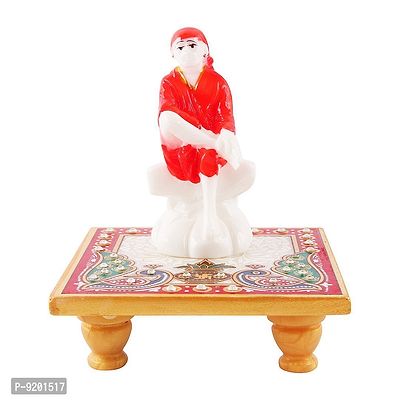 Trendy Italian Marble Saibaba On Marble Sinhasan Idol And Figurine For Home And Pooja Room