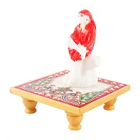 Trendy Italian Marble Saibaba On Marble Sinhasan Idol And Figurine For Home And Pooja Room-thumb2