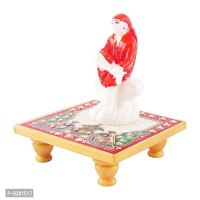 Trendy Italian Marble Saibaba On Marble Sinhasan Idol And Figurine For Home And Pooja Room-thumb3