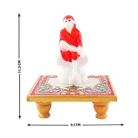 Trendy Italian Marble Saibaba On Marble Sinhasan Idol And Figurine For Home And Pooja Room-thumb3