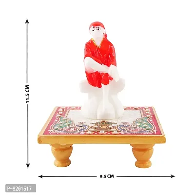 Trendy Italian Marble Saibaba On Marble Sinhasan Idol And Figurine For Home And Pooja Room-thumb4