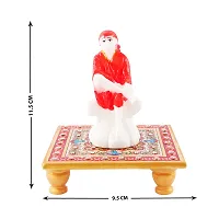 Trendy Italian Marble Saibaba On Marble Sinhasan Idol And Figurine For Home And Pooja Room-thumb3