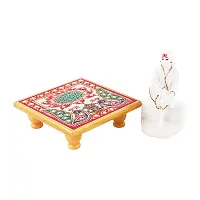 Trendy Italian Marble Saibaba On Marble Sinhasan Idol And Figurine For Home And Pooja Room-thumb2