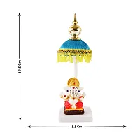 Trendys Lord Chatri Ganesh Mukut Stone Showpiece-thumb3