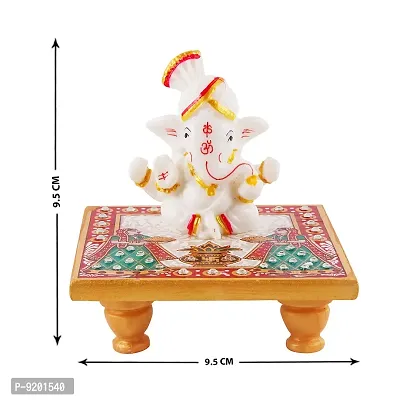 Trendy Italian Marble Ganesh Idols On Marble Sinhasan Idol And Figurine For Home And Pooja Room-thumb4