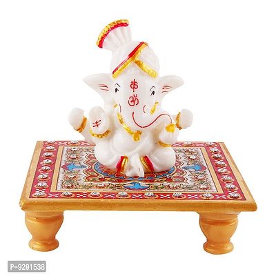 Trendy Italian Marble Ganesh Idols On Marble Sinhasan Idol And Figurine For Home And Pooja Room