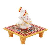 Trendy Italian Marble Ganesh Idols On Marble Sinhasan Idol And Figurine For Home And Pooja Room-thumb1