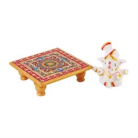 Trendy Italian Marble Ganesh Idols On Marble Sinhasan Idol And Figurine For Home And Pooja Room-thumb2