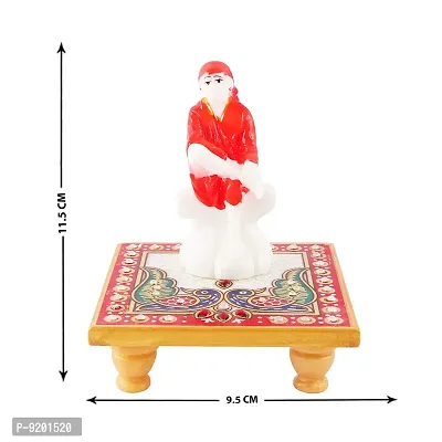 Trendy Italian Marble Saibaba On Marble Sinhasan Idol And Figurine For Home And Pooja Room-thumb4