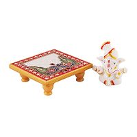 Trendy Italian Marble Ganesh Idols On Marble Sinhasan Idol And Figurine For Home And Pooja Room-thumb2