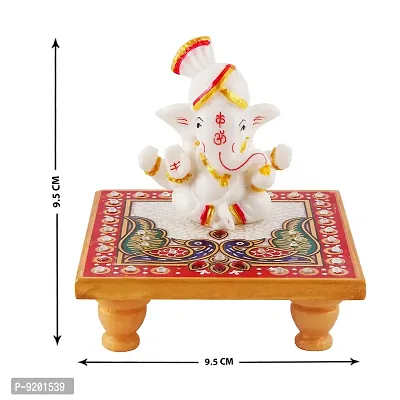 Trendy Italian Marble Ganesh Idols On Marble Sinhasan Idol And Figurine For Home And Pooja Room-thumb4