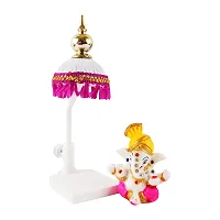 Trendys Lord Chatri Ganesh Pagri Stone Showpiece-thumb2