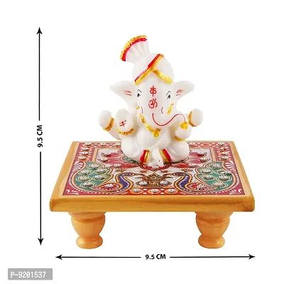 Trendy Italian Marble Ganesh Idols On Marble Sinhasan Idol And Figurine For Home And Pooja Room-thumb4