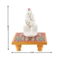 Trendy Italian Marble Saibaba On Marble Sinhasan Idol And Figurine For Home And Pooja Room-thumb3