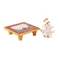 Trendy Italian Marble Ganesh Idols On Marble Sinhasan Idol And Figurine For Home And Pooja Room-thumb2