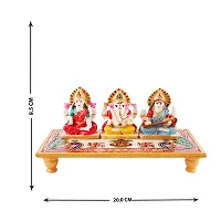 Trendy Lakshmi Ganesh Ji Marble Idol With Choki For Festival And Home Decoration-thumb3