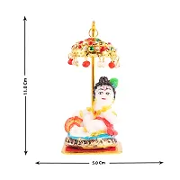 Marble Ladu gopal Idol Statue for Car Dashboard with Umbrella  Office Table study Table  Deacute;cor showpices-thumb3