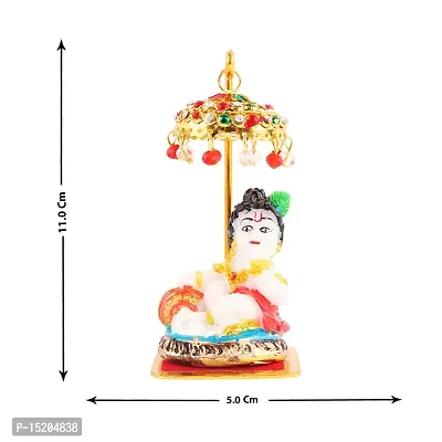 Marble Ladu gopal Idol Statue for Car Dashboard with Umbrella  Office Table study Table  Deacute;cor showpices-thumb4