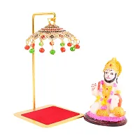 Hanuman Marble Statue for Car Dashboard with Umbrella  Office Table study Table  Deacute;cor showpices-thumb2