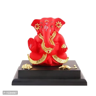 Ganesh ji idol with chowki for car dashboard statue /office /room table showpices