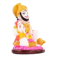 Hanuman Ji Murti Marble  For Car Dashboard Idols /Office Table Study /Room Decor / Pooja Mandir-thumb1