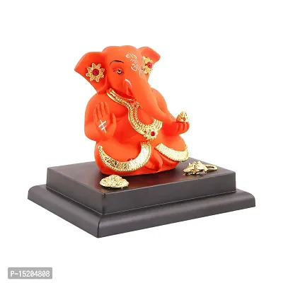 Ganesh ji idol with chowki for car dashboard statue /office /room table showpices-thumb2