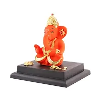 Ganesh ji idol with chowki for car dashboard statue /office /room table showpices-thumb2