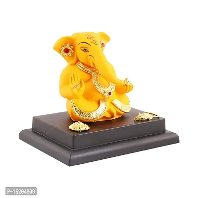 Ganesh ji idol with chowki for car dashboard statue /office /room table showpices-thumb2