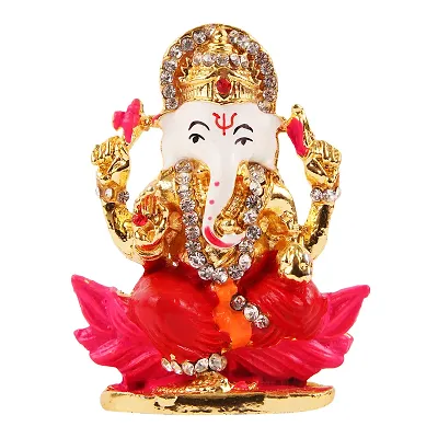 Ganesha Ji Murti Matel For Car Dashboard Idols /Office Table Study /Room Decor / Pooja Mandir