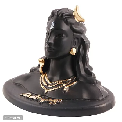 Adiyogi Shiva Statue for Car dashboard for Home  Office Decor (ADIYOGI JI in Black)-thumb3