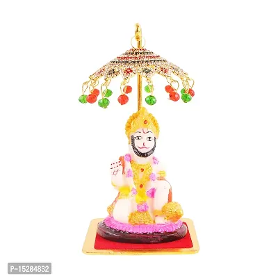 Hanuman Marble Statue for Car Dashboard with Umbrella  Office Table study Table  Deacute;cor showpices