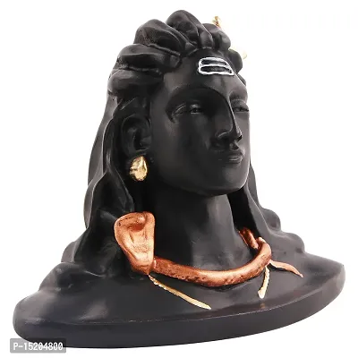 Adiyogi Shiva Statue for Car dashboard for Home  Office Decor (ADIYOGI JI in Black)-thumb2
