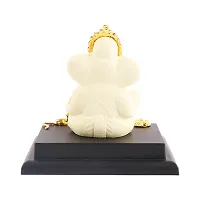 Ganesh ji idol with chowki for car dashboard statue /office /room table showpices-thumb2