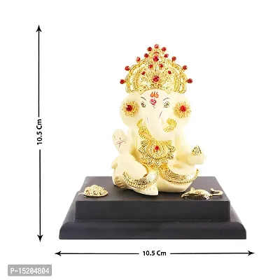 Ganesh ji idol with chowki for car dashboard statue /office /room table showpices-thumb4